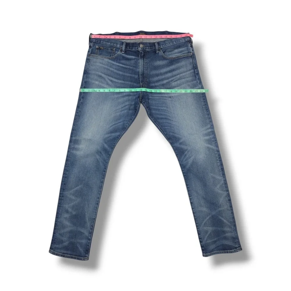 Polo Ralph Lauren Sullivan Slim Stretch Blue Denim Jeans Men's 38X34 Measures 40